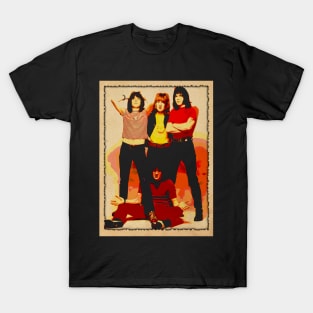 Classic Rock Couture Golden Band T-Shirts - Infuse Your Wardrobe with Retro Coolness T-Shirt